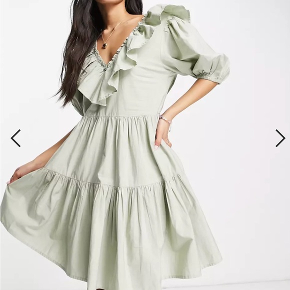 ASOS Green smock dress - Picture 1 of 5